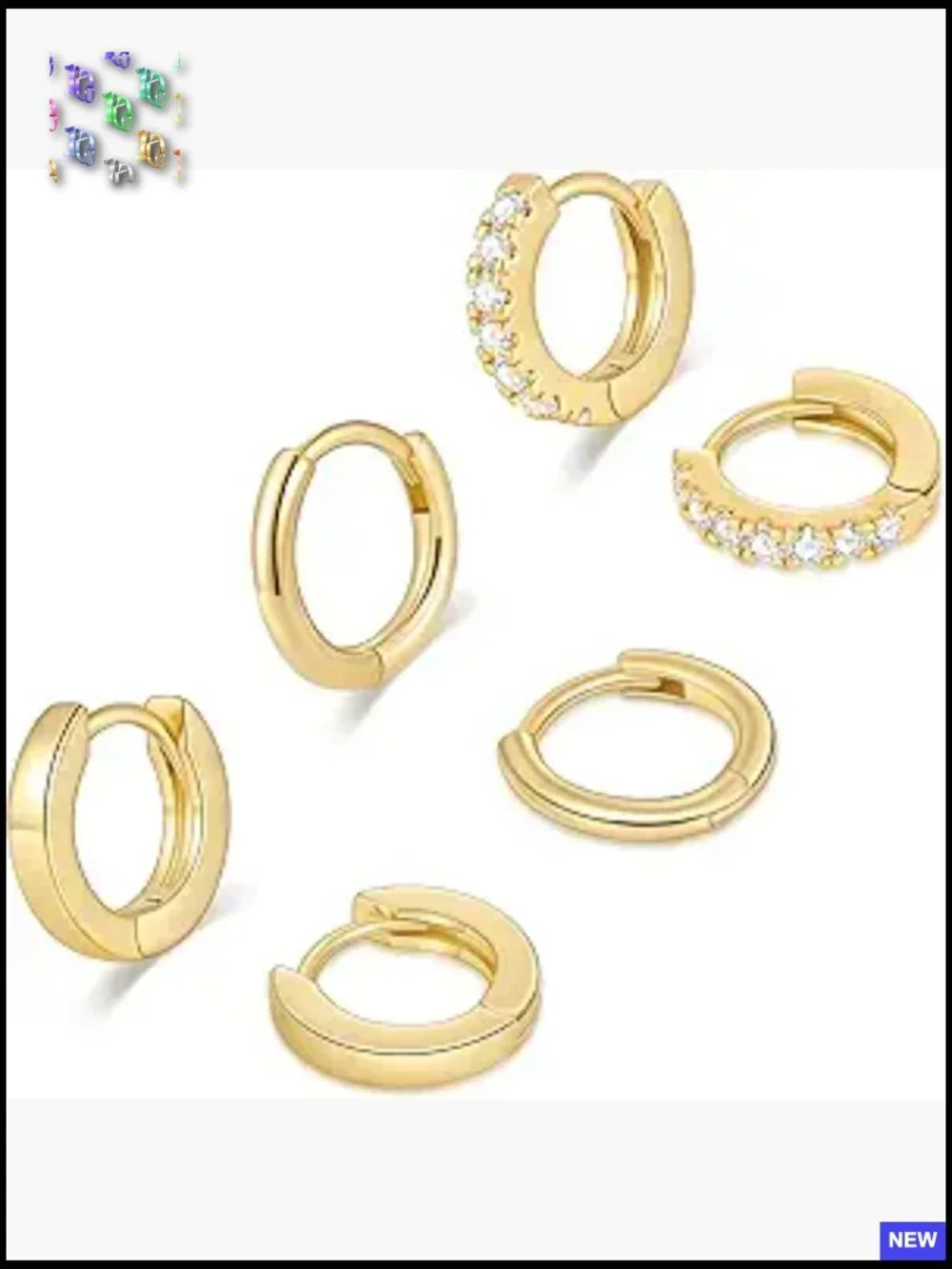 Small Hoop Earrings Set for Women - 3 Pairs Huggie Hoop Earrings Cartilage